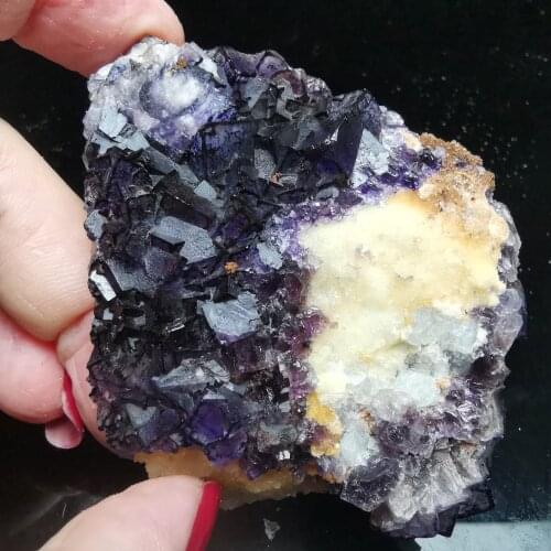 93gNatural purple fluorite mineral specimen healing energy CRYSTAL QUARTZ GEM home decoration original stone teaching ornaments