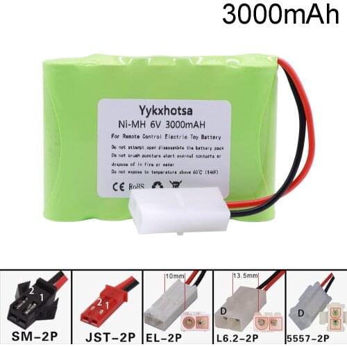 3000mah NI-MH 6V AA 3000mah Battery 6.0 v for electric toys for RC car truck boat 3000 mah AA battery toy accessory M type