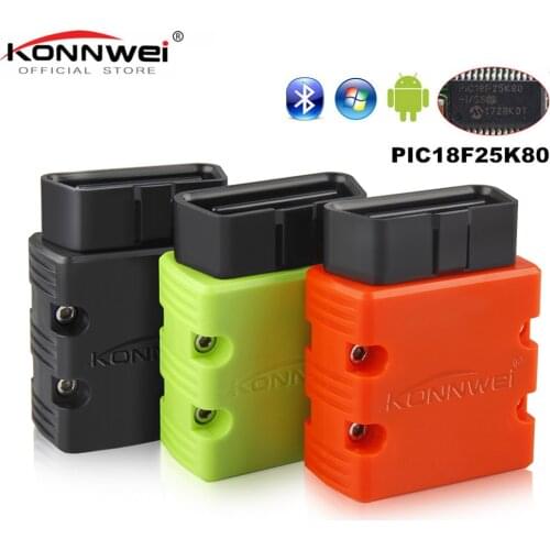KONNWEI Elm327 V1.5 Bluetooth KW902 OBD2 Elm 327 V 1.5 OBD 2 Car Diagnostic-Tool Scanner V1.5 Chip PIC18F25K80 ELM327 on Android