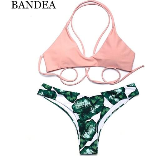 BANDEA 2019 Summer Swimwear Biquini Women Sexy Beach Swimsuit Bathing Suit Push up Brazilian Bottom Maillot De Bain Bikini
