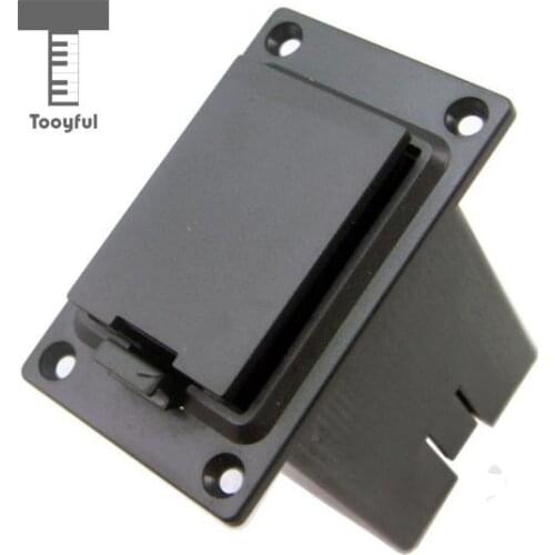 Tooyful Active Pickup 9V Battery Holder Case Cover for Bass Guitar Accessory Black