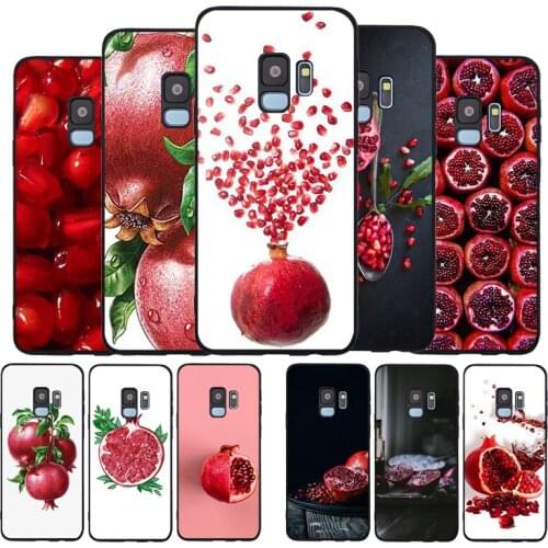 Pomegranate black Soft phone Case For Samsung S20 S10 S9 S8 S7 edge Plus Lite For Note 8 9 10 A6 A7 A8 A9 Cover