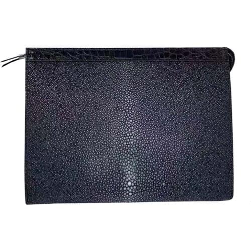 Fanzunxing new arrival men clutch bag men stingray skin bag men handbag