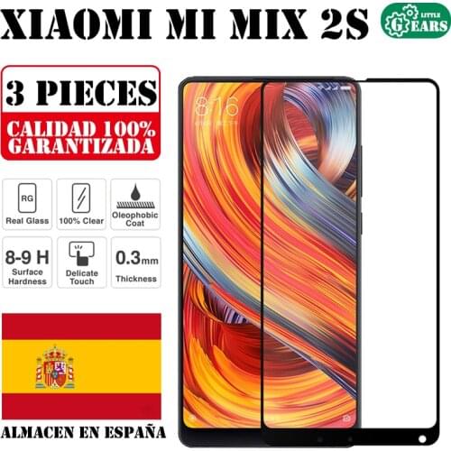 Xiaomi Mi Mix 2s Set 3 Pieces Full Tempered Glass Screen Protector Ultra Thin Scratch Protection