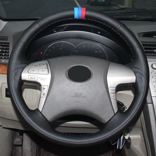For Toyota Highlander Carola Camry Levin REIZ RAV4 Hand stitch steering wheel cover leather fashion superior quality grip cover