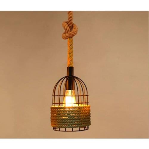 Retro industrial wind bar restaurant creative personality network cafe bar clothing store hemp chandeliers