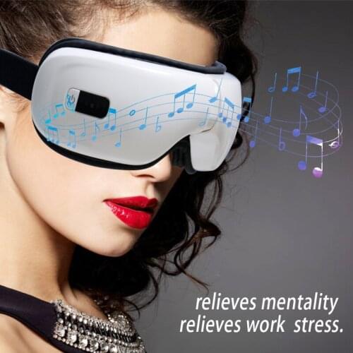 Wireless Bluetooth Music Eye Massager Anti Wrinkles Eye Massage for Tired Eye Air Compression Heated Goggles Dark Circles Remove
