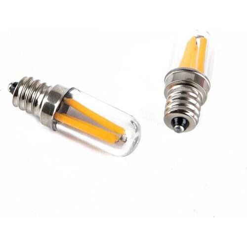Mini E14 E12 LED Fridge Freezer Filament Light COB Dimmable Bulbs 3W Lamp Warm / Cold White Lamps Lighting