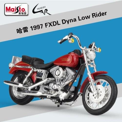 Maisto 1:18 Harley 1997 FXDL Dyna Low Rider Model Car Simulation Alloy Motorcycle Metal Toy Car Childrens Toy Gift Collection