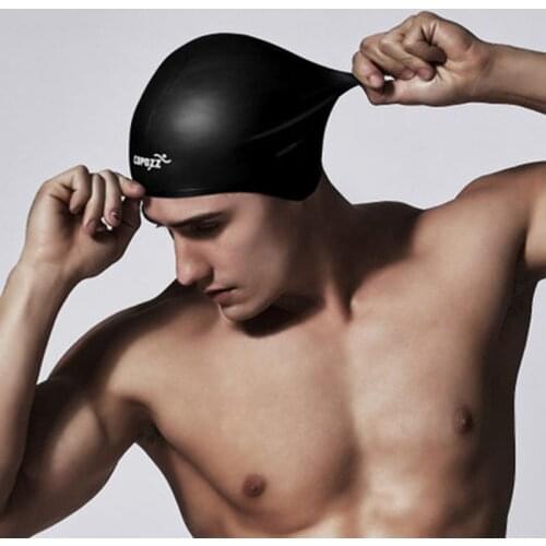 Man Women High Spandex Large Size Swimming Wear Hat Adults Waterproof Swimming Caps Silicone Swimming Hat Protect Ears