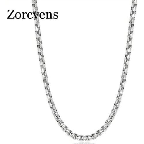 Modyle Men women Silver Color Stainless Steel Chain Men Necklace Jewelry Accessories chain Man
