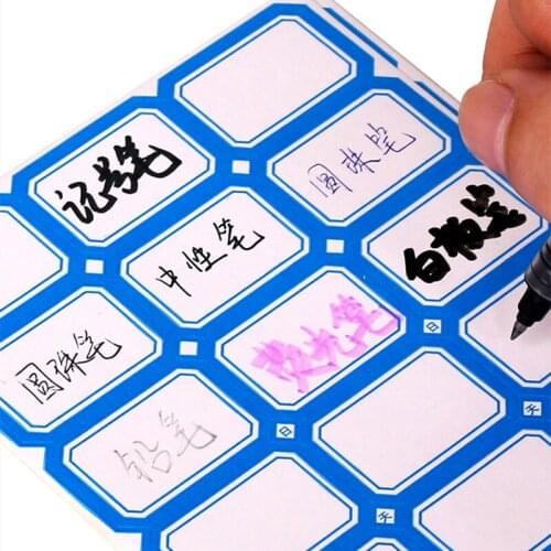 Red/blue 120pcs blank lable paper name sticker classification self-adhesive label write paper classified stickers price tag