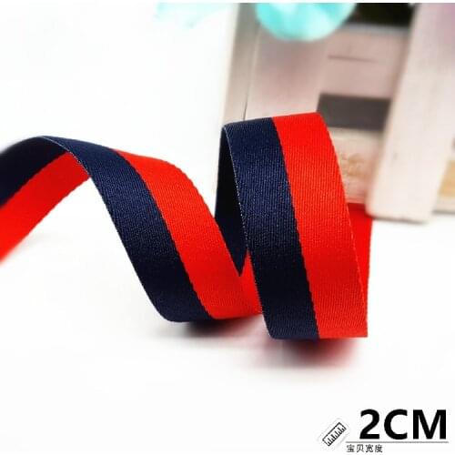 Selling New Width 20mm Deep blue and Red grosgrain ribbon Handmade DIY Sewing clothing hat decoration accessories long 1meter