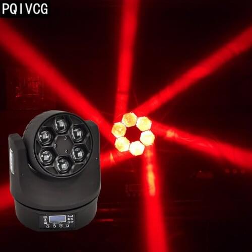 6x12w led bee eye light rgbw 4in1 beam light dmx512 stage moving head light ktv party wash beam