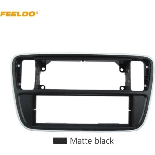 FEELDO Car 1DIN Radio Fascia Frame For VOLKSWAGEN UP Skoda Citigo Seat Stereo Plate Panel Frame Dash Installation Bezel Kit