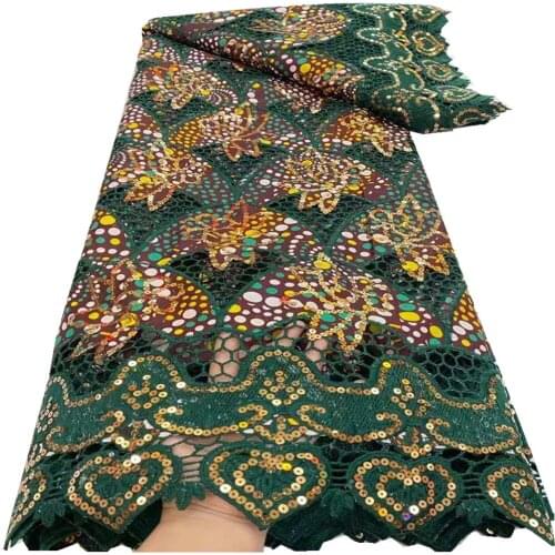 SJ Lace African Lace Fabric 2021 High Quality Latest Embroidery French Lace Fabrics For Nigerian Party Dress Sewing r4-12