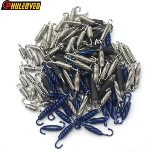 2pcs/lot Universal Mounting Springs for Motorcycle Exhaust Muffler Escape Header Manifold Front Middle Link Pipe Fixed Springs