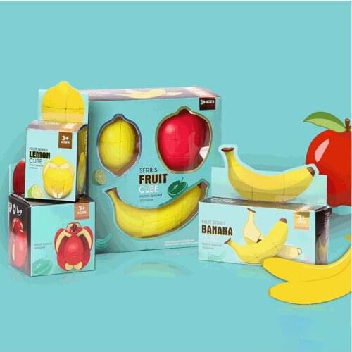 Fruit Shape Magic Cube ABS Creativity Fruit Series Speed Puzzle Cube Game Learning Education Toy Anti Stress Children Adult Gift