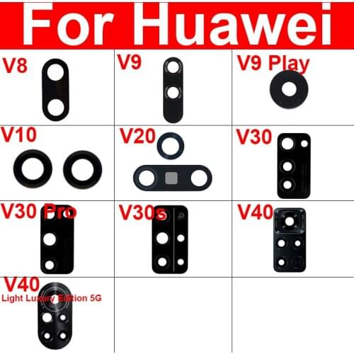 Back Camera Lens For Huawei honor V8 V9 Play V10 V20 V30 V30S Pro Magic 2 Rear Camera Glass Lens +Adhesive Sticker Replacement