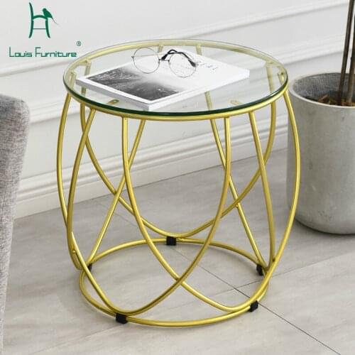 Louis Fashion Coffee Tables Nordic Round Edge Several Modern Minimalism of Iron Art