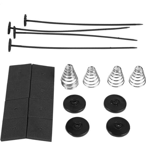 1 Set Universal Car Electric Radiator Cooling Fan Mount Fitting Kit Durable Plastic Metal with Long Service Life Ties Straps
