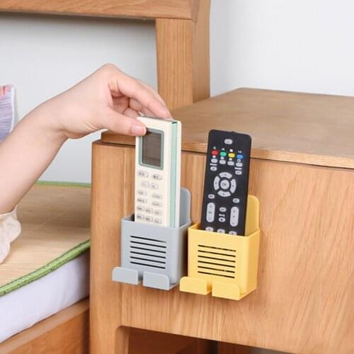 1 Pcs Dual-Function Remote Control Storage Box Wall-Mounted Remote Control Box Bedroom Mobile Phone Multifunction Charging Stand