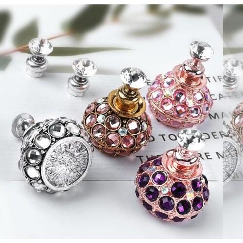 1pcs Retro Magnetic Nail Art Holder Rose Gold Silver Pink Acrylic Crystal Practice Training Display Stand DIY Nail Art Tools