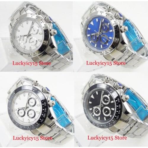 4 Models Stainless Steel Polished Sapphire Glass 39mm Case Nologo Dial Automatic Mens Watch Date Indicator