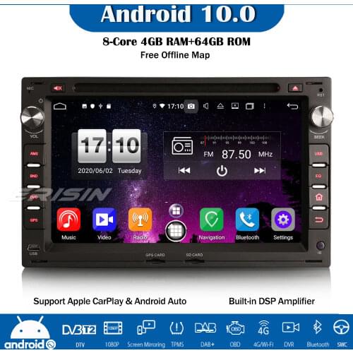 8709 Android 10.0 DSP Car Stereo Wifi CarPlay GPS DAB+TPMS 8-Core for VW Golf Passat Polo Lupo Seat Leon Peugeot 307 Ford Galaxy