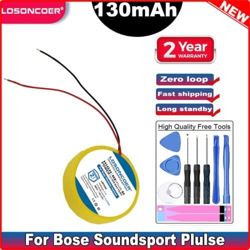 LOSONCOER LIR1654 CP1654 A3 130mAh Battery For Bose Soundsport Plulse Wireless Bluetooth Headset Battery