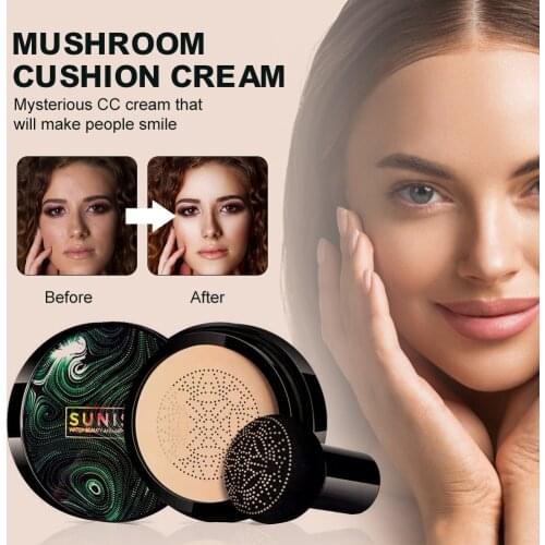 BB Cream Air Cushion CC Cream Mushroom Head Foundation Long Lasting Concealer Moisturizing Face Makeup Natural BB Cream