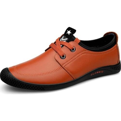 Men Business Genuine Leather Shoes Formal Wear Boots Fashion Soft Sole Light Weight Cowhide Shoes 2021 New Brand Designer 36-46