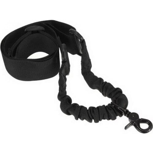 CS Force Military Outdoor Canvas Single Point Adjustable Bungee Rifle Gun Sling Airsoft Paintball 1 Point Gun Strap Hunt