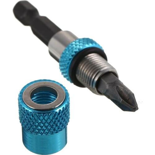1pcs Quality Screwdriver Bit Holder Adjustable 1/4inch Hex Screw Depth Bit Holder Driver Magnetic Tip Hand Tool Stainless Steel