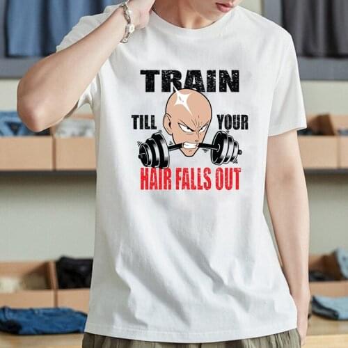 Anime One Punch Man T Shirt Funny Saitama Fitness Print Short-sleev Tops Men Women O-neck Loose Tee Summer Cotton Camisetas