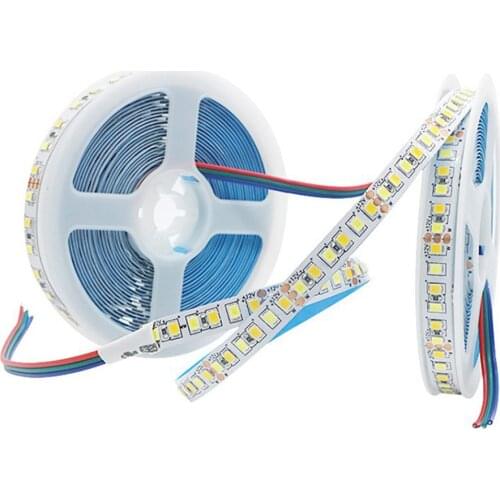 5m DC12V CRI80 Ruban Flex LED Strip SMD 2835 WW+CW CCT Dual Color Dimmable Adjustable Lichter Ribbon Bedroom Closet Casa Tape