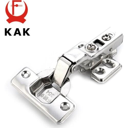 KAK C Series Stainless Steel Hydraulic Hinges Damper Buffer Soft Close For Cabinet Cupboard Door Hinge Furniture Hardware