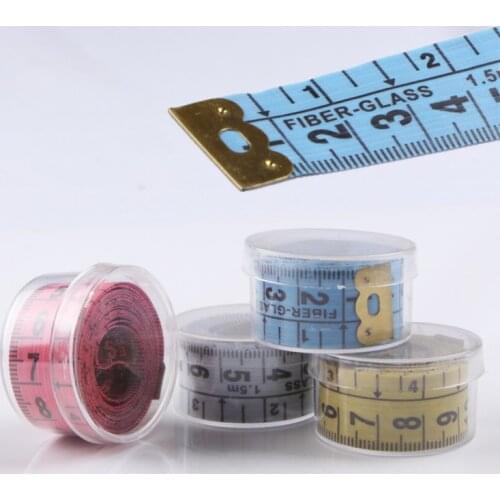 Hot 150cm/60" Body Measuring Ruler Sewing Tailor Tape Measure Soft Flat Sewing Ruler Meter Sewing Measuring Tape Random Color