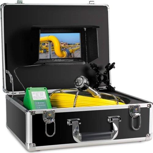 Sewer Camera,Pipe Inspection Camera 65ft/20M Drain Industrial Endoscope Plumbing Video System 7" LCD Monitor IP68 Waterproof