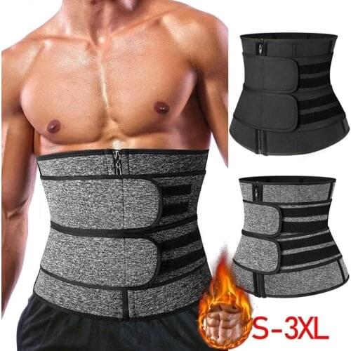 Waist Trainer Corset Men Neoprene Body Shaper Tummy Control Belt Sauna Slimming Strap Fitness Sweat Shapewear for Fat Burner