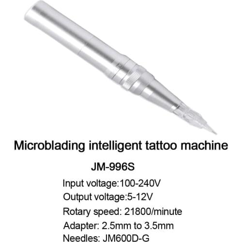 Makeup Tattoo Machine Intelligent Eyebrow Lip Liner Permanent Makeup Swiss Motor Machine Pen for Power Supply Cartridge Needles