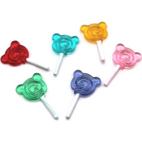 1:12 Scale Bear Shape Lollipop Simulation BJD Dollhouse Miniature Toy Doll Food Kitchen Living Room Accessories 6 Color