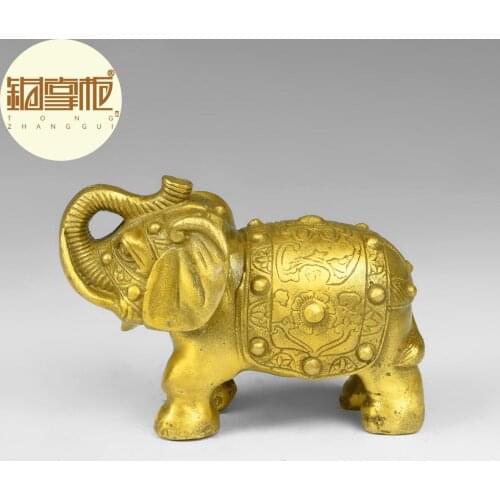 A copper copper copper ornaments like auspicious elephant sucking water suck money red evil feng shui ornamentsroom Art Statue