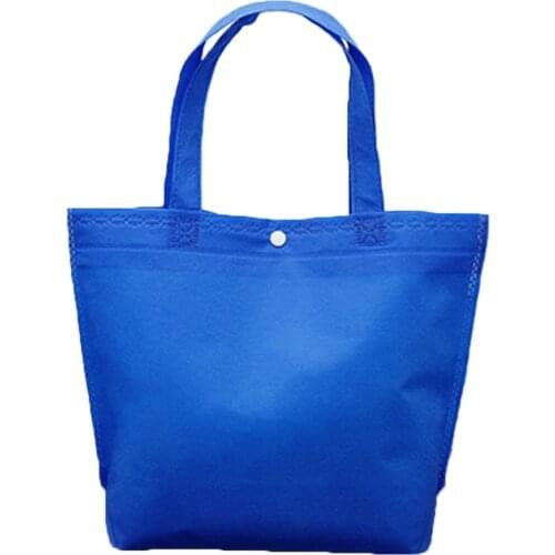Fashion Shopping Bags Multi-size Solid Packing Bag Reusable Non-woven Portable Tote Bag Quality Covered Button Storage Pouch