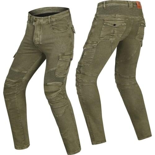 Four seasons 2021 new motorcycle racing pants motorcycle riding equipment anti-fall straight high elastic jeans UGB06
