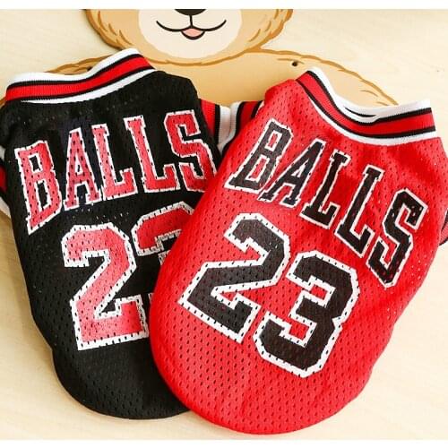 New Pet Dog Clothes Summer Sports Dog Vests Mesh Pet Dog Basketball Team Uniform Shirts for Chihuahua size XXS-L Pet Products