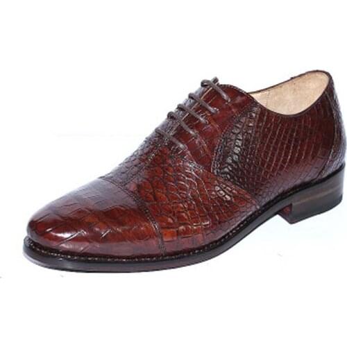 Hubu new arrival custom shoes import crocodile shoes brown business Men shoes crocodile leather shoes foe men male shoes