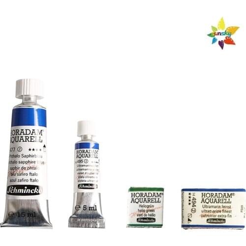 Original Schmincke Owl Master level 1-1 Single 5ml tubular Watercolor hand painted illustration Commonly used For Replacement