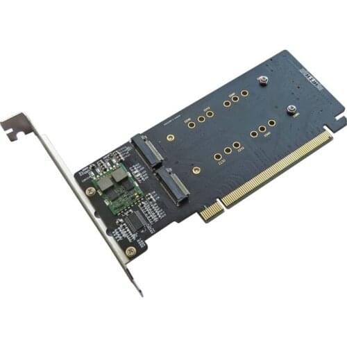 Pci Express 3.0 X16 to 4Port M.2 Adapter Raid Card Vroc Riser Card Support 2230 2242 2260 2280 M.2 Nvme Ahci Ssd for Pc