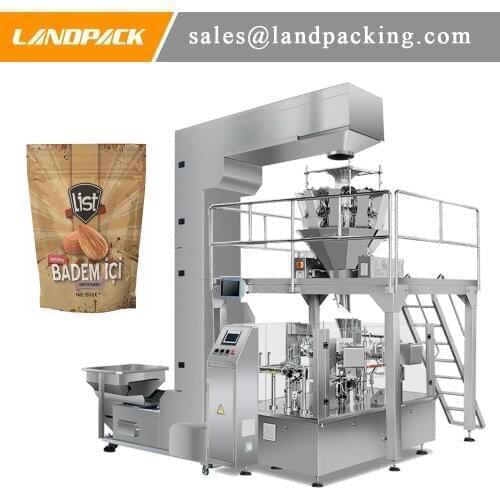 Fully Automatic Almond Stand Up Pouch Filling And Sealing Machine